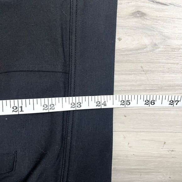 Eileen Fisher Jacket Women’s Medium Black Stand Collar Snap Button Front Shirt N - Picture 9 of 9